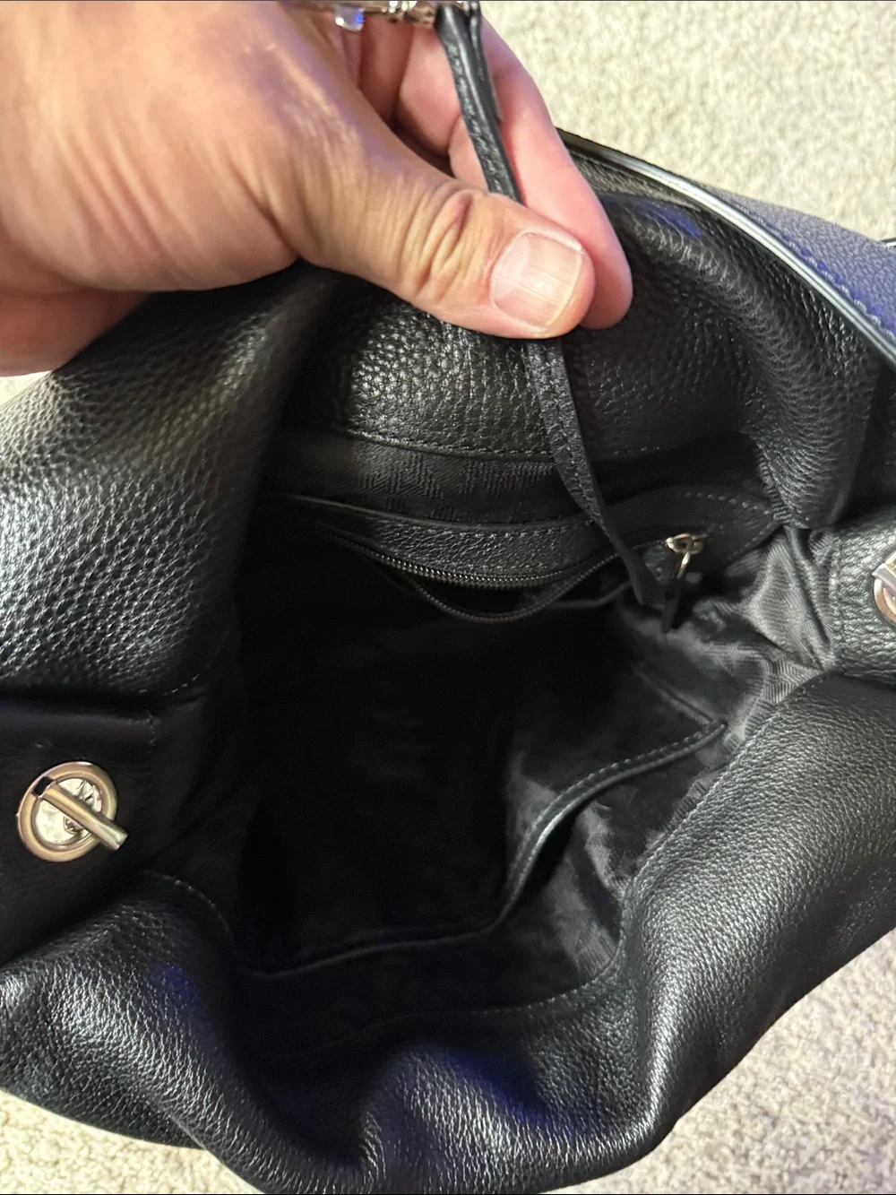 Michael Kors Black Leather Shoulder Bag